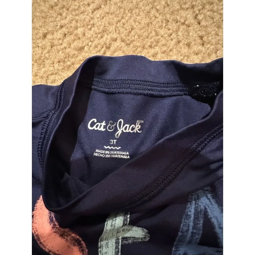 Bundle of Long Sleeve Girl Swimming Rash Guards (Cat & Jack/OshKosh) Size 3T